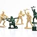 ViiKONDO Army Men Toy Soldier Plastic Action Figure Green vs Tan in 11 Poses Military Playset Wargame 44 pcs