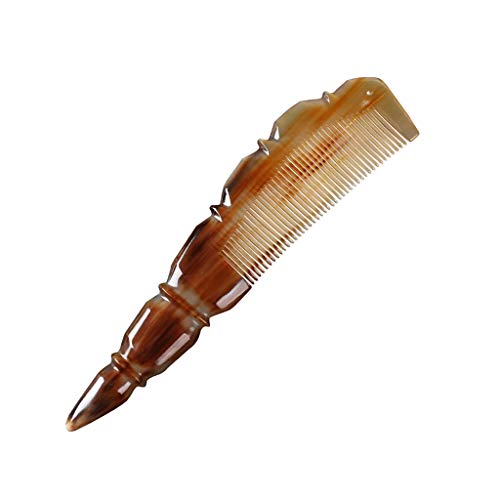 Hair Combs Natural Horn Comb Comb Thickening Home Anti-Static Hair Loss Massage White Buffalo Horn Comb (Style : B)