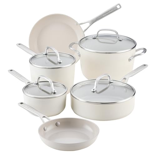 KitchenAid Hard Anodized Ceramic Induction Pots and Pans Set, 10-Piece