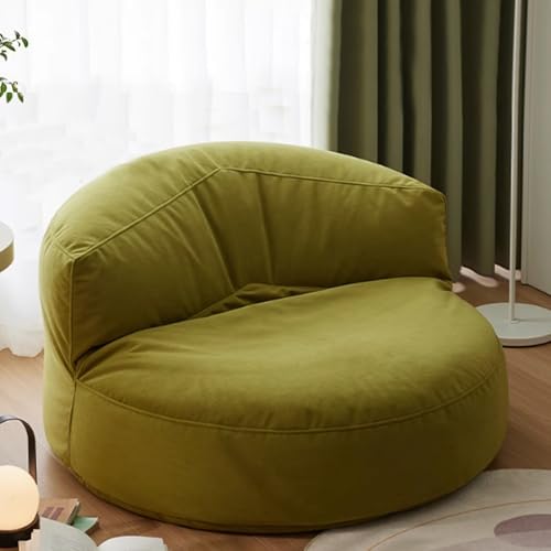 El Mejor Listado de Sillon Tipo Puff - los preferidos. 46 SXBCyan Funda para puf (sin Relleno), sillón Puff, cómodos sillones para Dormitorio, Asientos de Suelo, sofá Perezoso, balcón, Dormitorio, Sala de Estar(Mustard Green)