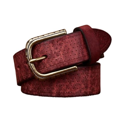 Ceinture en cuir pleine fleur effet vieilli avec sangle de taille de 5 mm d'épaisseur