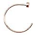 22g 10mm Rose Gold Tone Surgical Steel Perfect Basics Comfort Fit Nose Hoop