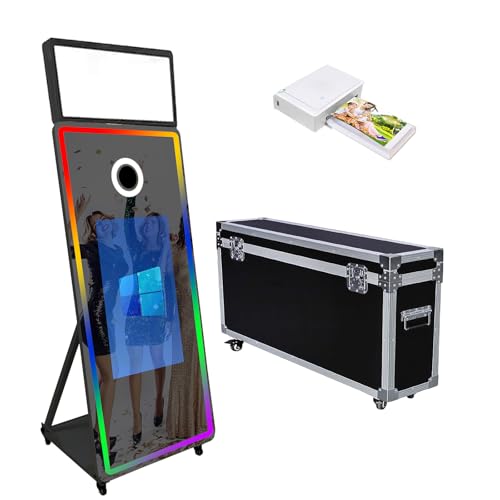 Cabina Fotografica Magic Mirror Con Touch Screen 21.5", PC Windows 11 Integrato, Luce LED RGB E Valigia Rigida – Perfetta Per Matrimoni, Eventi E Noleggio