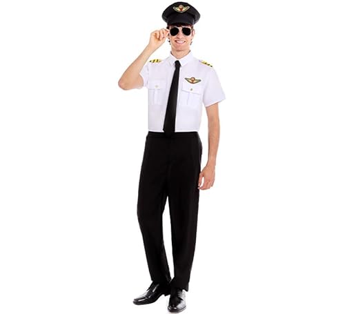 Partilandia | Costume da pilota aereo da uomo (taglia XL)