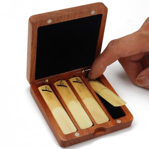 Boîte de rangement de support d'étui de saxophone en bois rigide - 7