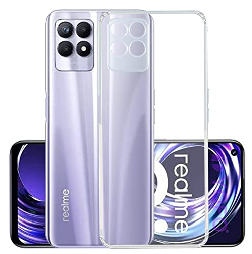 Image of Rubber Back Cover Compatible Model for Realme RMX3286 / Narzo 50 / 8i - Transparent