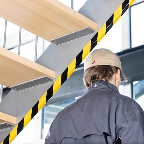 Durable Kantenschutzprofil E8, selbstklebend, 1 m, Packung à 5 Stück, gelb/schwarz, 1127130 ECKIG