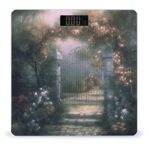 Báscula digital de baño de vidrio templado 26 x 26 cm miniatura 1