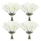 Thiccywoov 36 Pcs White Delphinium Artificial...