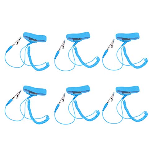 10pcs PU Antistatic Wristband Elastic Adjustable Electrostatic Wristband ESD Accessories