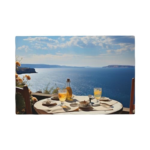 Set de table imitation lin durable et antidérapant aux finitions haut de gamme