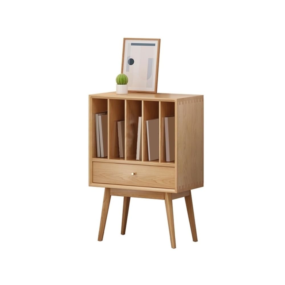 RYUQW3RE Cd Storage Rack Vinyl Record Wooden Display Cabinet with Drawer Home Multi-Functional Storage Sideboard