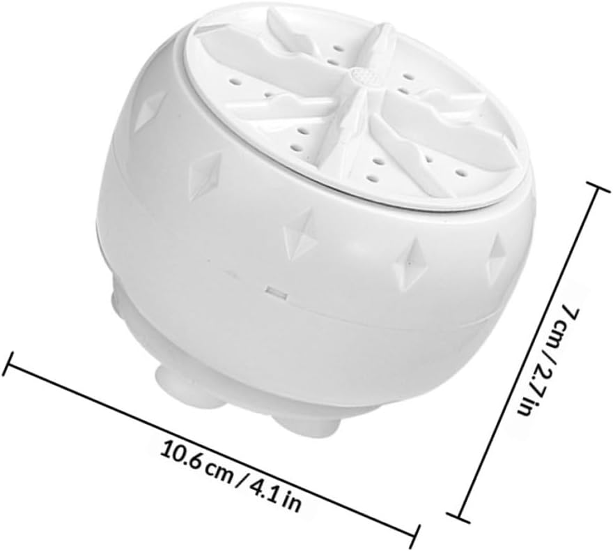 2pcs Portable Mini Washing Machine Turbo Washer with Suction Cup, Automatic Countertop Laundry Washer for Travel, Rv, Home, and Apartment Use