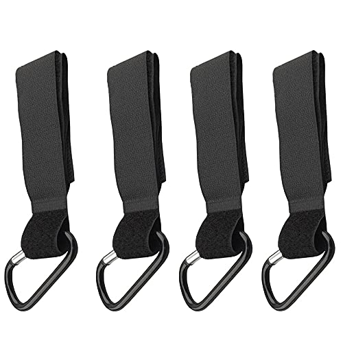 Kinderwagen Haken, 4 Stück Kinderwagenhaken Anti-Rutsch Stroller Hooks Karabiner Kinderwagen Befestigung für Wickeltasche, buggy-haken Taschenhaken Kinderwagen Universale Passform Cover