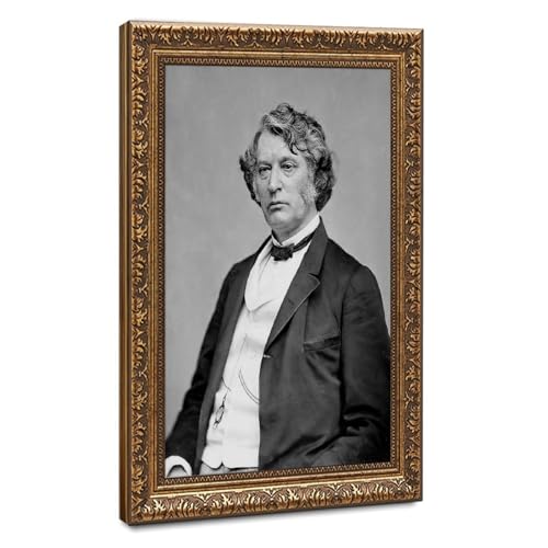 Impression sur toile Charles Sumner pour habiller un mur vide de bureau avec cadre inclus