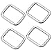 CRAFTMEmore Metal Rectangle Buckle Ring Fits 5/8" 3/4" 1" Strap Heavy Duty Rectangular Cord for Bag Belt Loop Purse Making (1" x 20 pcs, Silver)