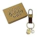 17th Birthday ~ Black or Brown Leather Keepsake Genuine Leather Key Chain with Gift Packaging for Boy or Girl 17th Birthday Gift (Brown)