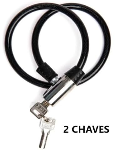 Cadeado Para Bicicleta Grande Reforçado 80CM - Corrente De Aço Silicone Reforçado Corrente (10MM)