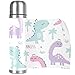 Borraccia Termica adorabile principessa dei dinosauri Thermos Cup Acciaio Inossidabile 500ml Bottiglia Per Isolamento Sottovuoto Tazza Da Caffè Bollitore per bambini Per la scuola e i viaggi