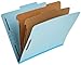 AmazonBasics Classification Folder- 100% Recycled, 2 Dividers, 2" Embedded, Letter, Light Blue, 10 per Box