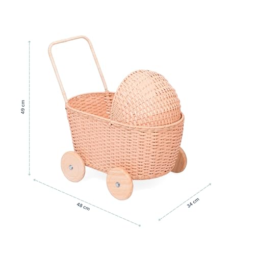 Poussette en rotin pour poupées GON Stroller chariot trotteur - 6