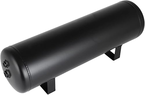 Miniatura 3 de Tanque de aire de acero de 3 galones y 6 puertos, soporte de tanque de aire de bocina de tren de automóvil de hasta 200 PSI de tanque de bocina de