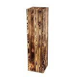 Decorativo Supporto legno, blocco naturale, decorazione in tronco d’albero, portacandele da pavimento, colonna per fiori, stabile e durevole, pino oliato, 110x30x30 cm