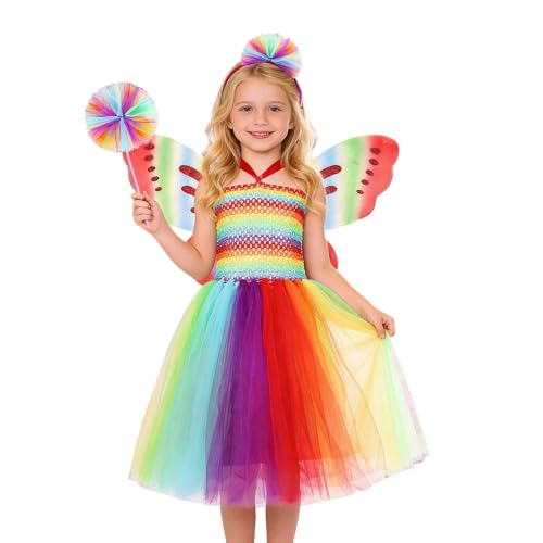 Robe de princesse fille rouge et noir pour costume carnaval et halloween