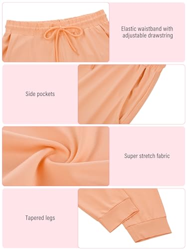 Calças de moletom Dry-Fit Jogger para meninas Lounge Soft Athletic Performance Calças de moletom par