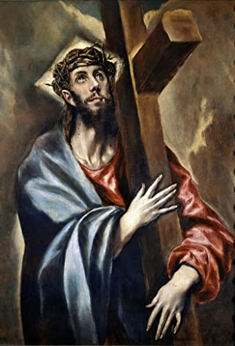 Toile El Greco Le Christ portant la Croix 60x90cm pour salon