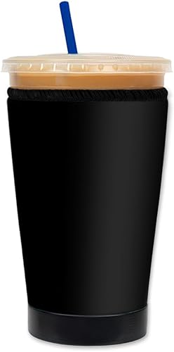 Mugzie Funda aislante de café helado de lujo, neopreno reutilizable y acogedora para bebidas frías, evita la condensación y las vuelcas, fabricada disponible en Yaxa Peru