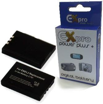 EN-EL2, EN EL2, ENEL2, High Power Plus+ Replacement Lithium Li-on Digital Camera Battery for Nikon Coolpix 2500, 3500, SQ