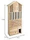 Relaxdays Insektenhotel XXL stehend, Nisthilfe für Biene, Schmetterling, Igelhaus, Holz, HxBxT: 118 x 57 x 24 cm, natur