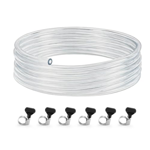 FERRODAY 20 Feet Beer Line 3/16 ID 7/16 OD Vinyl Tubing Keg Beer Hose