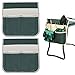 Alomejor 2PCS Sgabello per Ginocchio da Giardino Sacchetti appesi Sgabello per Ginocchio da Giardino Borsa per Attrezzi Oxford Custodia Durevole per Sospensione(Green Beige Splicing)