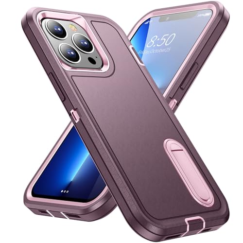 Coque antichoc iPhone 15 Pro Max en silicone rigide avec béquille
