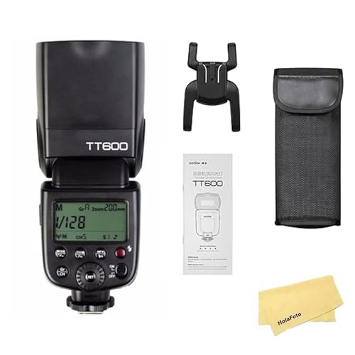 Godox TT600 Flash Inalámbrico 2.4G GN60 Cámara con Disparador Integrado, Tiempo de Recarga de 0.1-2.6s, Compatible con Canon Nikon Pentax Olympas Fujifilm y Otras Cámaras Digitales con Zapata Estándar