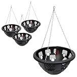 DIVCHI 14 Inch Indoor Outdoor Balcony Patio Hanging Basket Set of 4