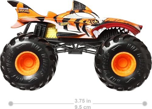 Hot Wheels Monster Trucks, Oversized Monster Truck, 1:24 Scale Die-Cast Toy Truck with Giant Wheels and Cool Designs