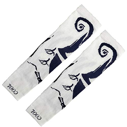 Image of Cotson White Tattoo Cotton Arm Sleeves for Men Women Sun Protection (Pack of 1 Pair)
