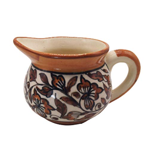 India Meets India Ceramic Milk Pot Handicraft by Awarded Indian Artisan (Brown)