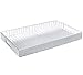 Beautiful Modern Silver 18"x12" Rectangle Glossy Alligator Croc Decorative Ottoman Coffee Table Perfume Living Dining Room Kitchen Serving Tray with Handles by Home Redefined for All Occasions