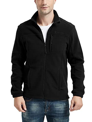 CQC Men's Full-Zip Fleece Jacket Soft Polar Winter Outdoor Coat with Pockets3