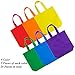 Aneco 24 Pieces Rainbow Non-Woven Gift Bags Reusable Party Favor Bags 13.5×13.5×3.9 Inch Colorful Grocery Goodie Bags with Handles for Wedding Birthday Party