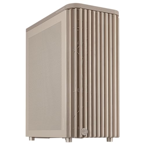 Image of ProArt PA401 Wood Edition Beige Mesh-Panel ATX case, GPU Support for up to 315mm in Length, 240mm Radiator Support, Pre-Installed 160mm Fans, Power and Reset Button Lock, Detachable PSU Bracket