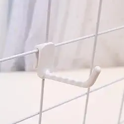 5 peças prateleira de supermercado rack de exibição multiuso painel de malha de metal ganchos de plástico ganchos para meias organizadores domésticos, branco