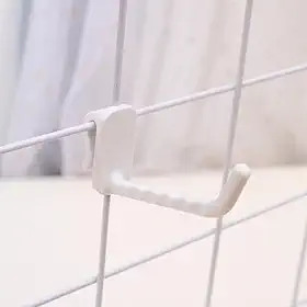 5 peças prateleira de supermercado rack de exibição multiuso painel de malha de metal ganchos de plástico ganchos para meias organizadores domésticos, branco