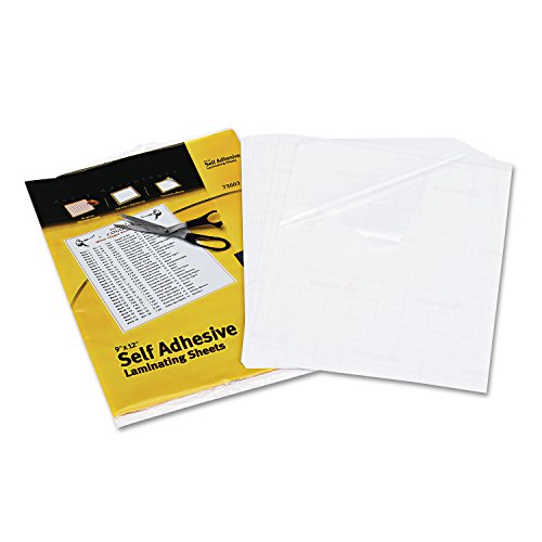Avery Self-Adhesive Laminating Sheets, 9" X 12", Permanent Adhesive, 10 Clear Laminating Sheets (73603) #TOP2