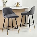 【Grande assise & dossier ergonomique incurvé】Avec une assise généreuse de 47,5 x 43 cm et un dossier incurvé latéralement, cette chaise de bar s’adapte parfaitement au corps. Le dossier bas offre un soutien sans être encombrant - idéal pour les tabourets de bar avec dossier où le confort et le design sont recherchés.