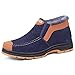 Men's Suede Ankle Boots Classic Slip On Furry Boots Fleece Lined Warm Winter Flat Winter Fashion Top